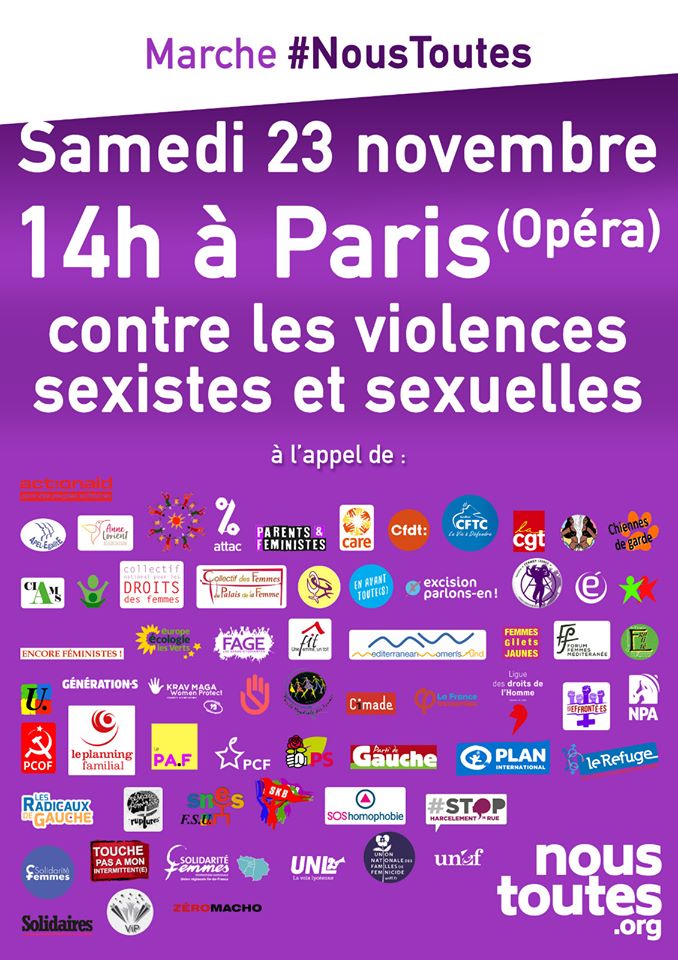 Marche 23 novembre contre les violences sexistes et sexuelles